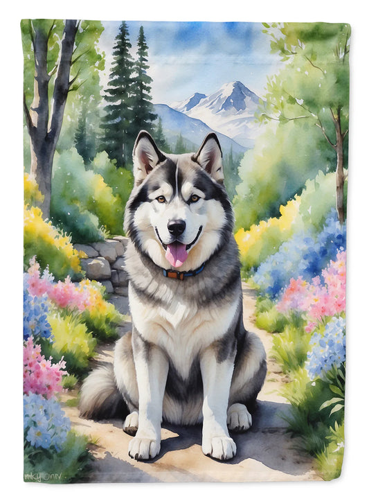 Alaskan Malamute Spring Garden Garden Flag